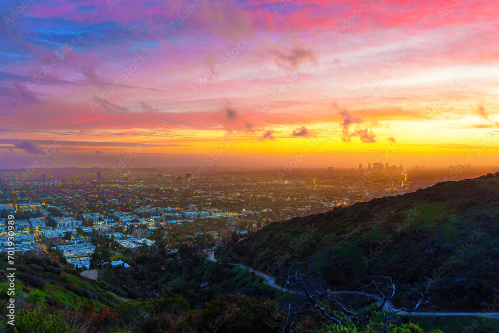 Majestic Sunset Over Los Angeles