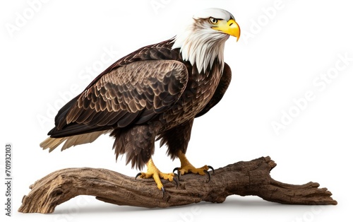 Bald eagle Isolated on white background. © Junaid