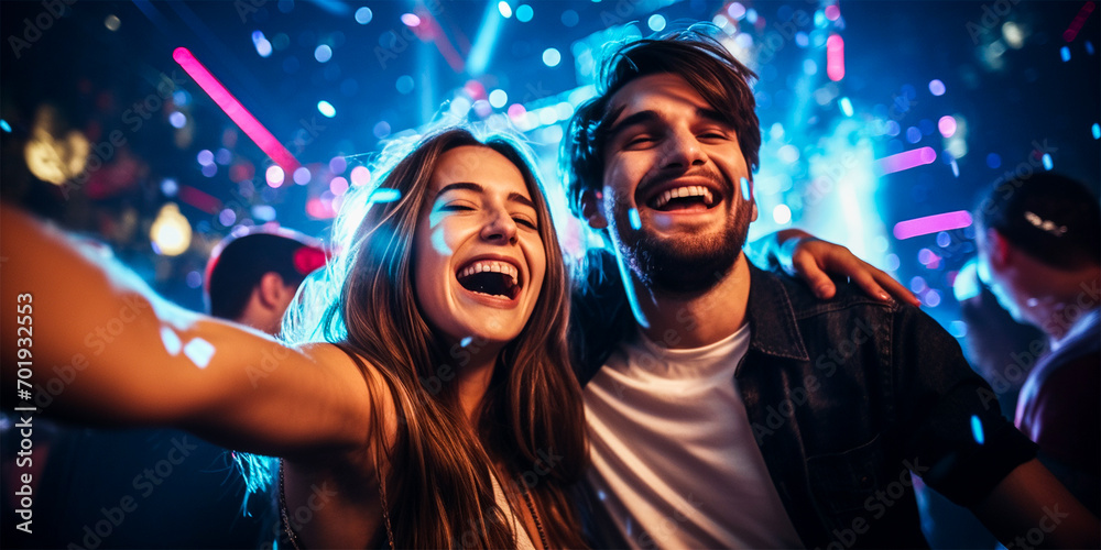 two millennials having fun at a party two millennials having fun at a party