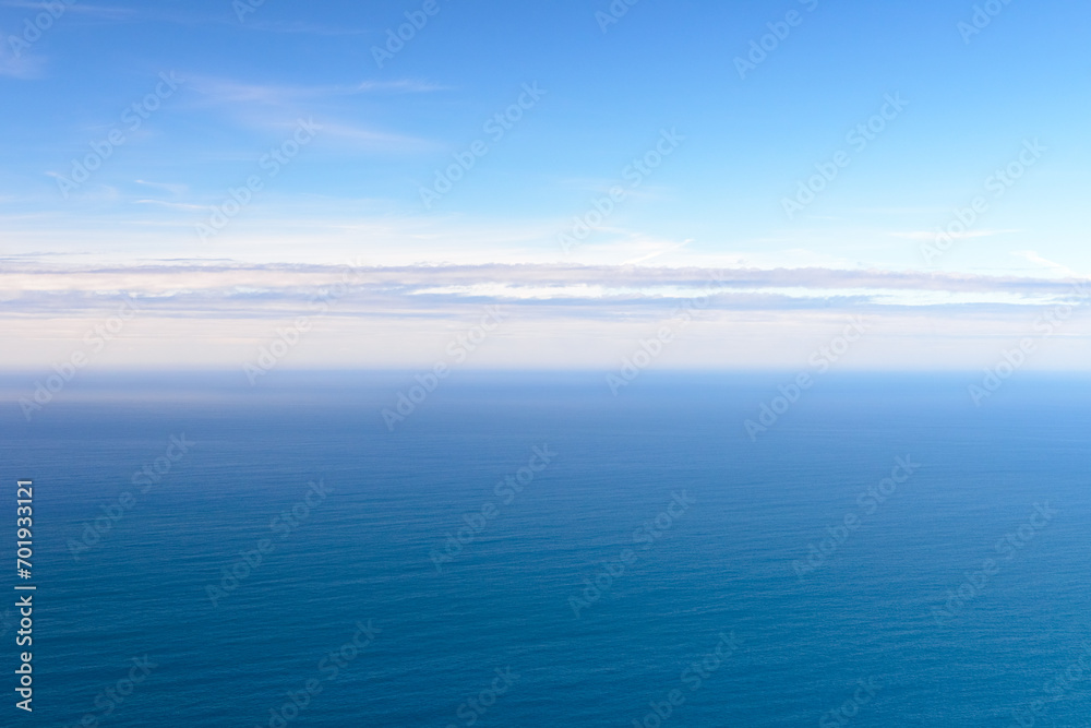 clear blue sea with clouds on the horizon, natural landscape, background, wallpaper clear blue sea with clouds on the horizon, natural landscape, background, wallpaper