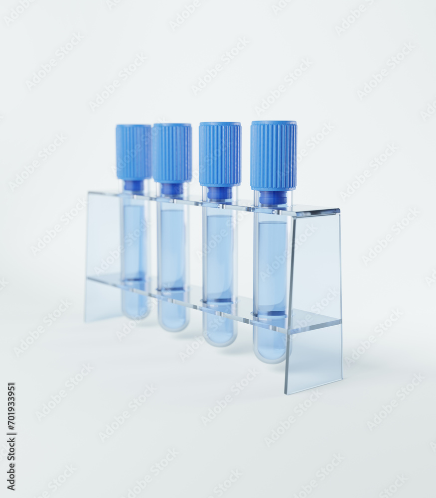 Laboratory test tubes arranged on the stand
