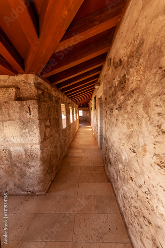 Interior of the medieval castle of the Dukes of Alburquerque or Cuellar - Segovia.