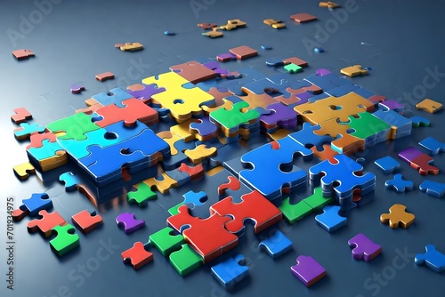 3d render of a puzzle