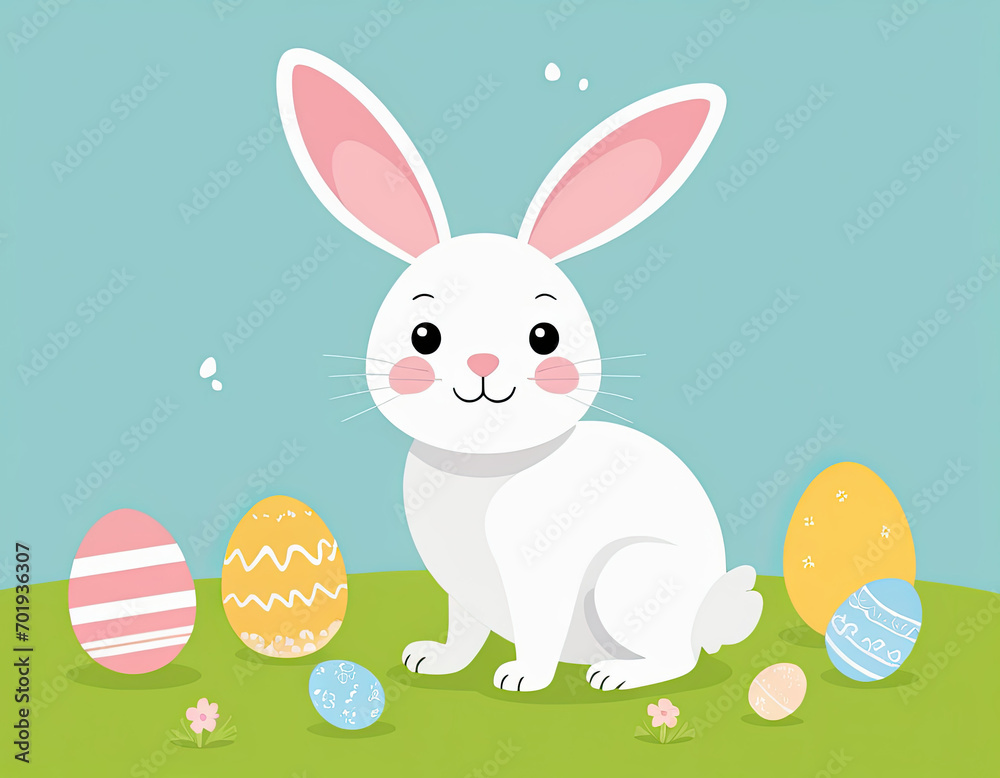 Easter Bunny with Easter Eggs | Cute Easter Bunny | Rabbit Easter Bunny with Easter Eggs | Cute Easter Bunny | Rabbit