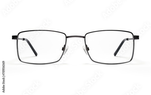 Reading eyeglasses, Contemporary Rectangle Frames for men Isolated on white background.