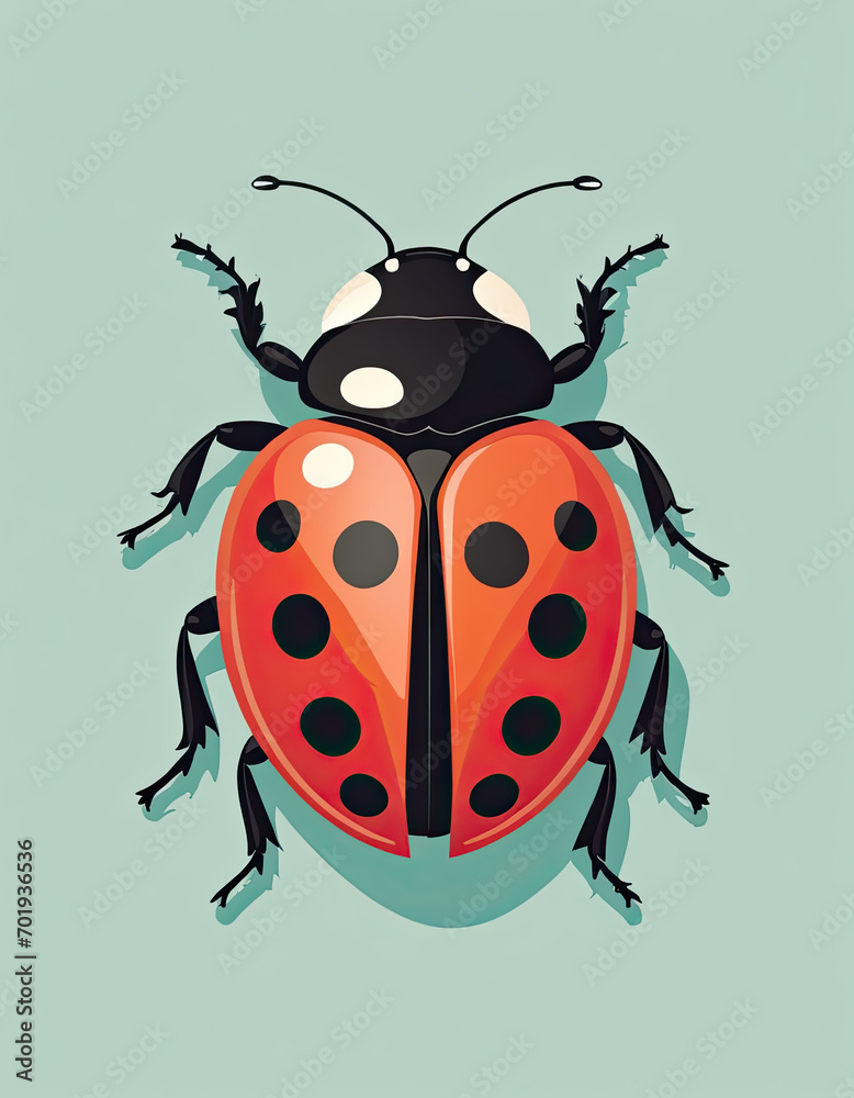 A Flat Illustration of a Ladybug | Insect A Flat Illustration of a Ladybug | Insect