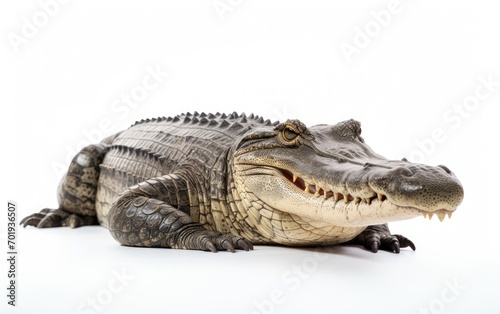 Crocodile Isolated on white background.