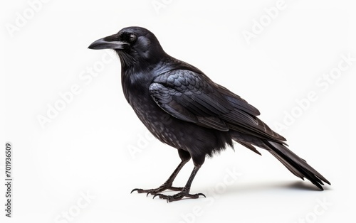 Crow Isolated on white background.
