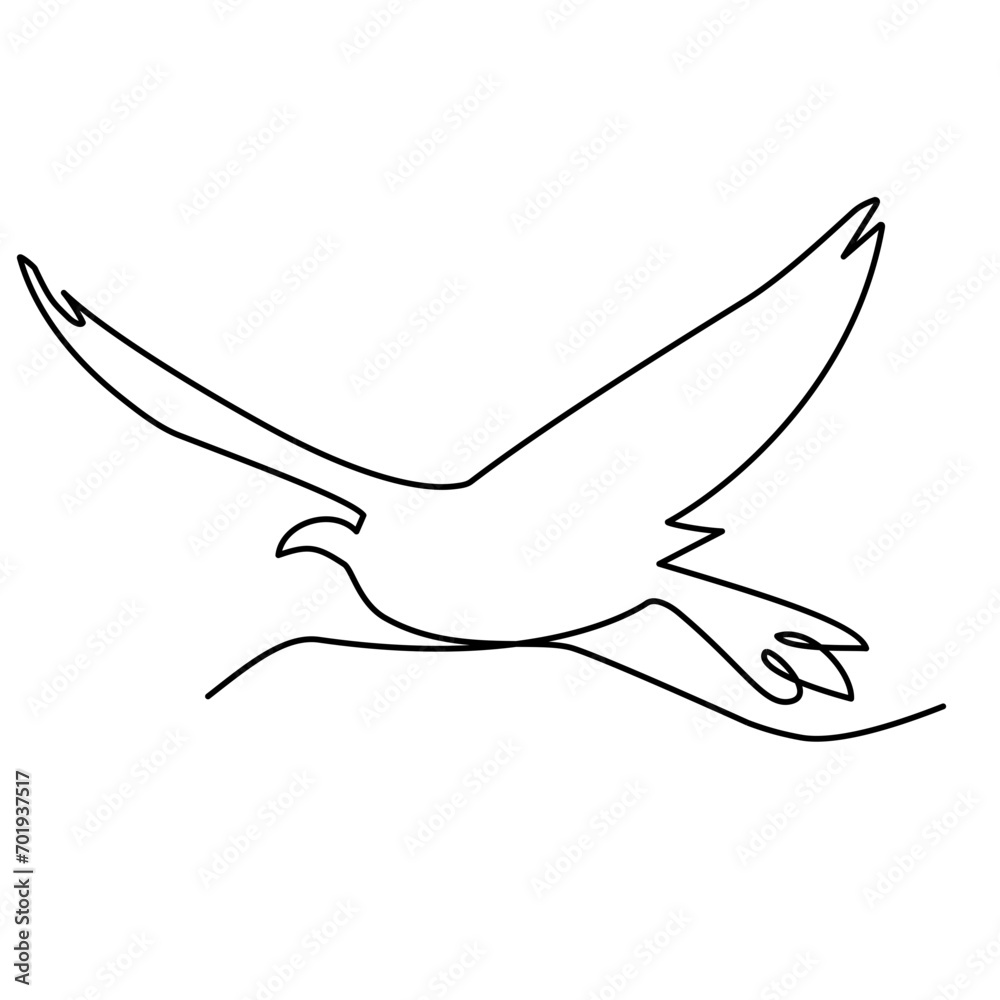 Obraz premium continuous line of bird