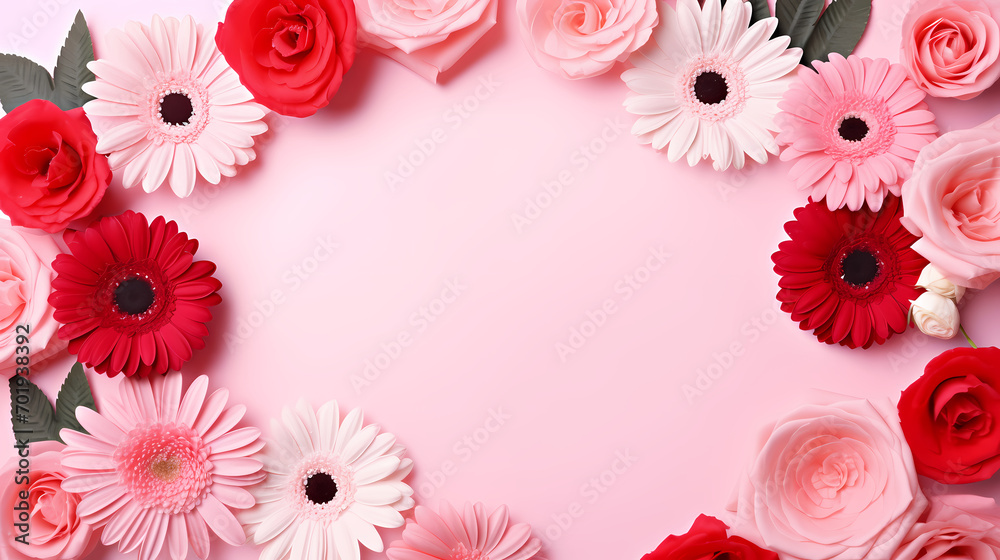 Floral frame with decorative flowers, decorative flower background pattern, floral border background Floral frame with decorative flowers, decorative flower background pattern, floral border background