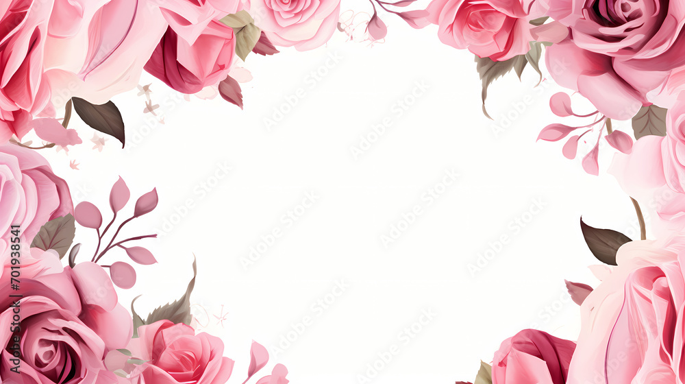 custom made wallpaper toronto digitalFloral frame with decorative flowers, decorative flower background pattern, floral border background