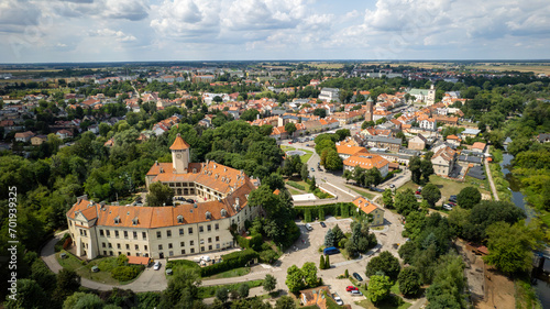 Captivating Views of Pułtusk City, Castle, and Old Town from Above photo