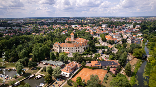 Captivating Views of Pułtusk City, Castle, and Old Town from Above