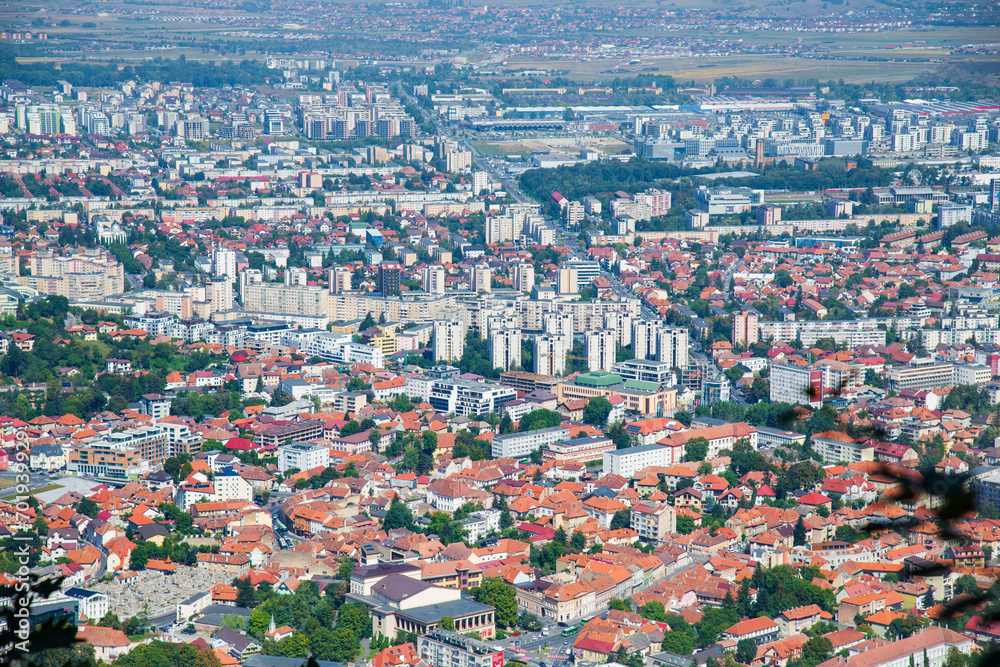 Panorama view of Brasov Transylvania Romania 