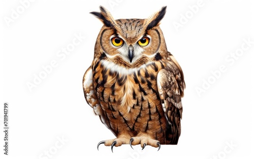 Owl isolated on white background. © Junaid