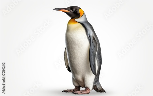 Penguin isolated on white background.