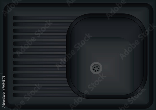 Washbowl top view. vector illustration