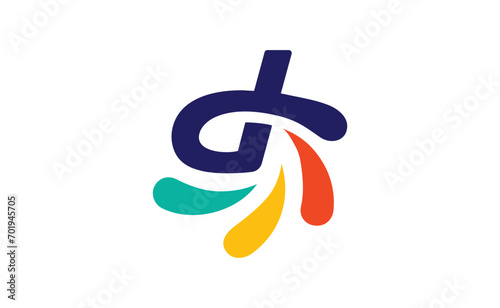 Colourful Letter d Logo Design