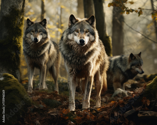 Wolf Rudel im Wald © wolf36