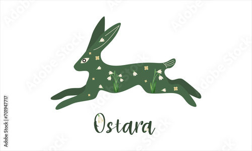 Pagan holiday Ostara. Ostara symbol.