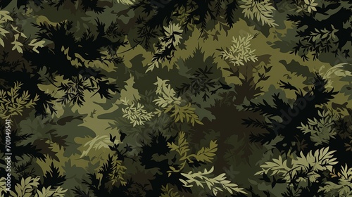 Woodland Green Forest Camo Pattern Camouflage Background Outdoor Clothing Textile Natural Camping Hunting Hiking Texture photo