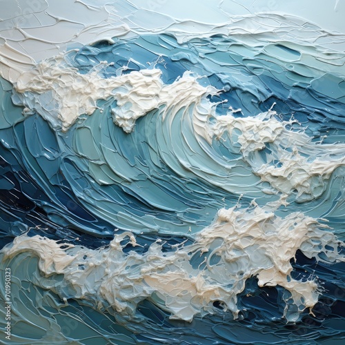 Wallpaper Mural Abstract oil paint brush strokes background colors stain dye ink painting waves sea ocean canvas Torontodigital.ca
