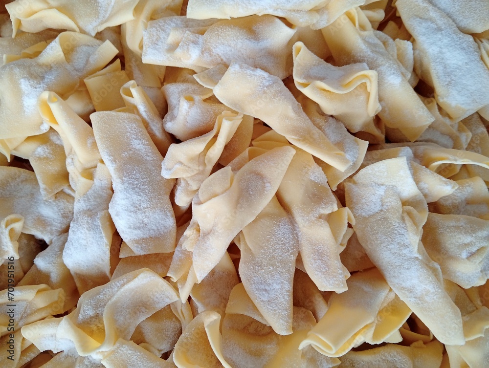 Italian pasta called casoncelli or tortelli