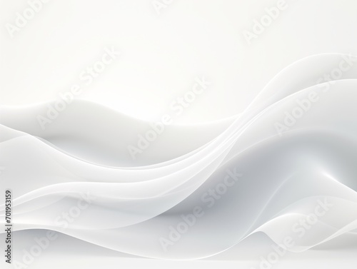 White abstract wavy background. illustration. Clip-art graphics Generative AI