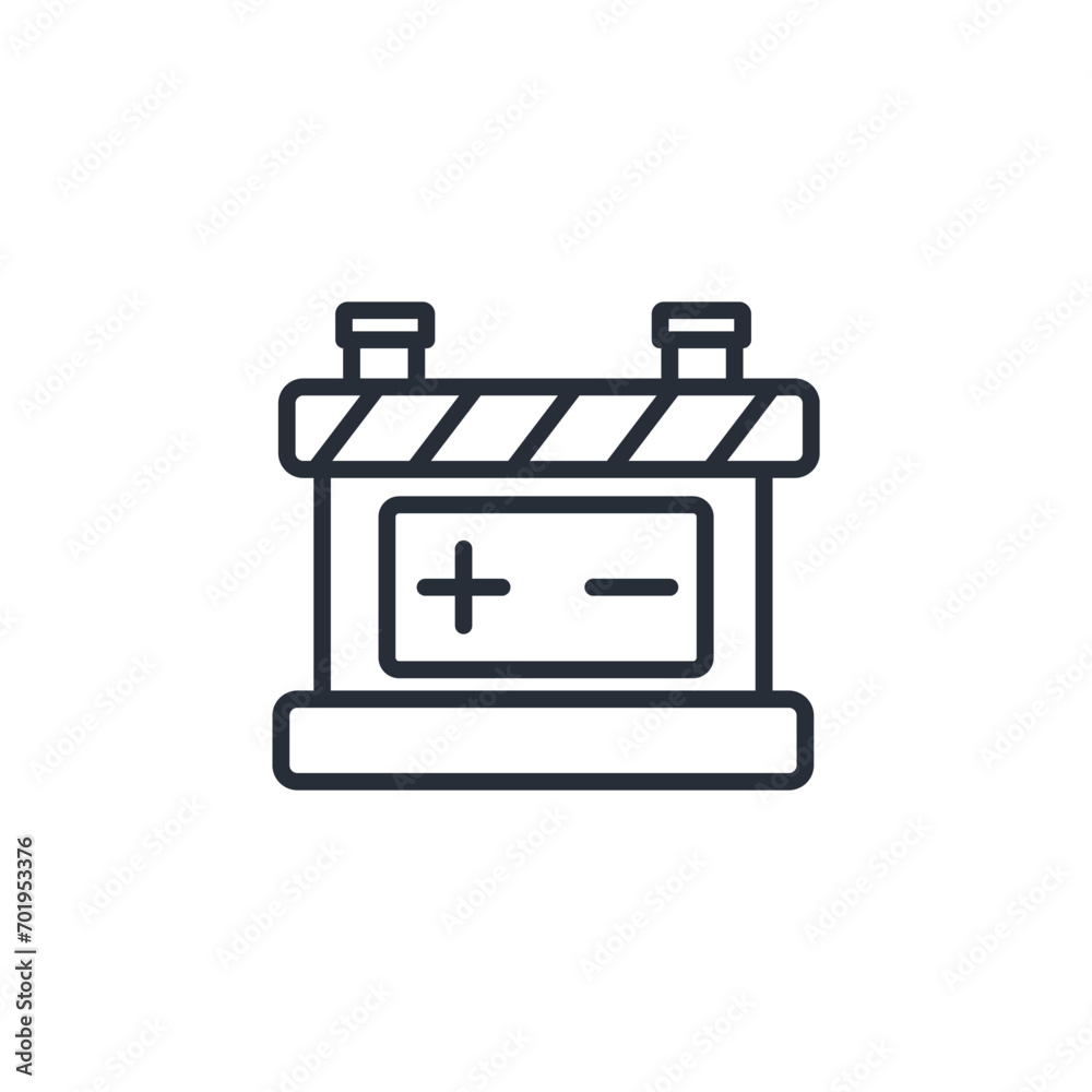 Battery icon. vector.Editable stroke.linear style sign for use web design,logo.Symbol illustration. Battery icon. vector.Editable stroke.linear style sign for use web design,logo.Symbol illustration.