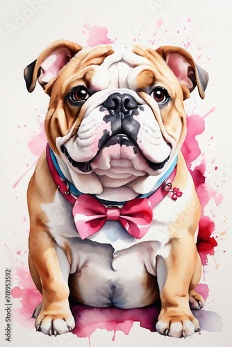  dog watercolor graphics for valentine's day