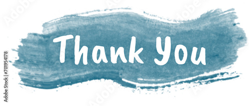 Handmade Watercolor Thank You Card - Blue Splatter Artwork