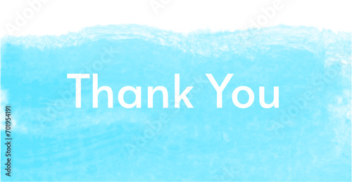 Handcrafted Watercolor Thank You Card - Blue Splash