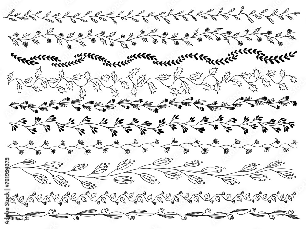 line art botanical borders bundle black and white floral frames plants and herbs ink drawing, isolated linear borders collection greeting card wedding invitation line drawing outline doodle frames set line art botanical borders bundle black and white floral frames plants and herbs ink drawing, isolated linear borders collection greeting card wedding invitation line drawing outline doodle frames set