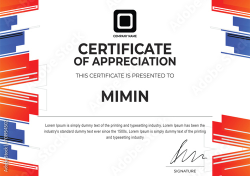 Design of attendance certificate or activity certificate