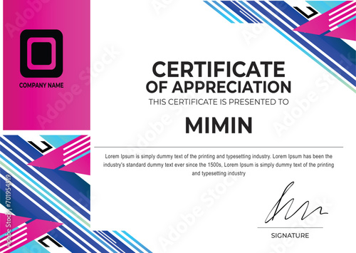 Design of attendance certificate or activity certificate