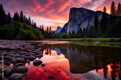 Yosemite's Stolz: El Capitan, majestätische Felsenformation im Nationalpark Yosemite