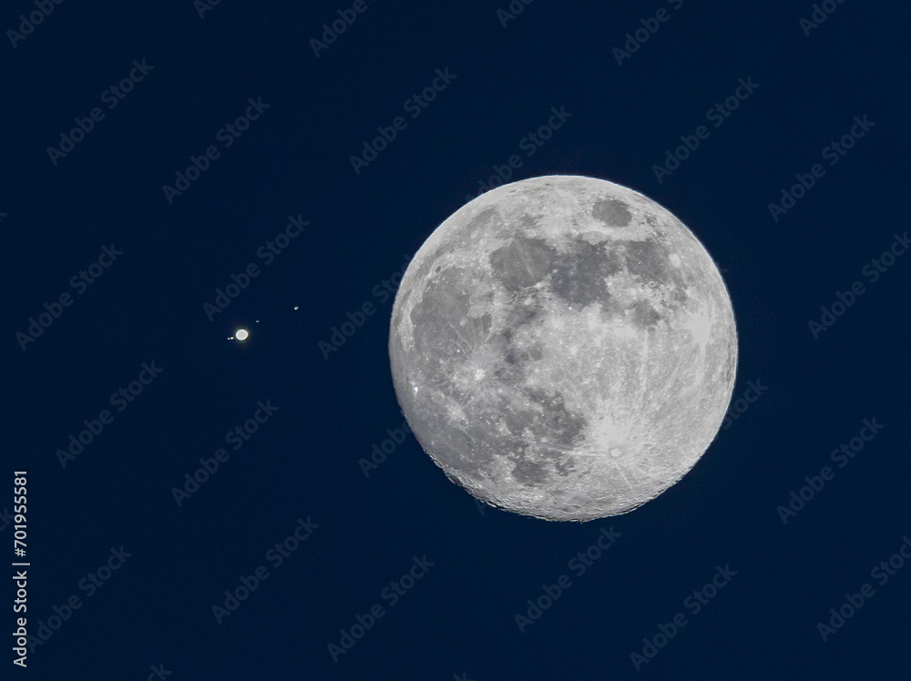 Full moon in different compositions with multiple exposure Full moon in different compositions with multiple exposure