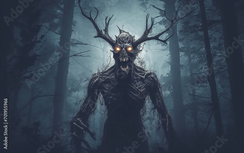 Horror creature in the middle of the forest © KHAIDIR