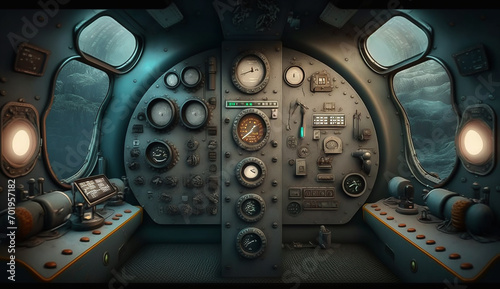 Interior of submarine photo