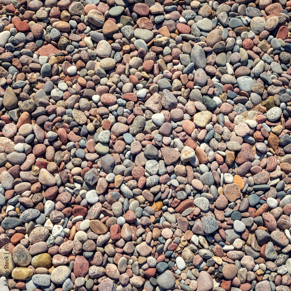 Top view of round sea stones floor. Square photo Top view of round sea stones floor. Square photo