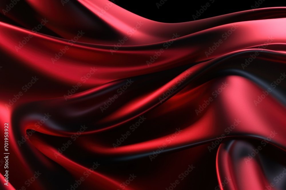 red and black satin fabric