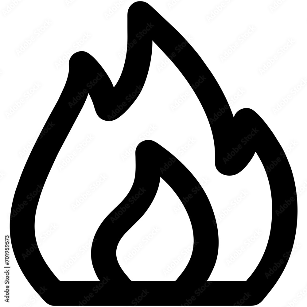 Flame silhouette vektor icon illustation Flame silhouette vektor icon illustation