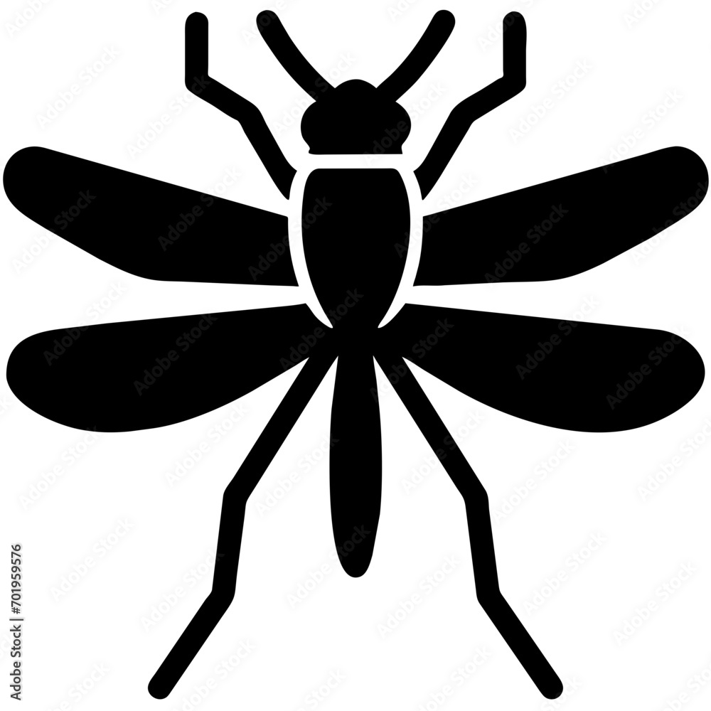 Flame dragonfly vektor icon illustation