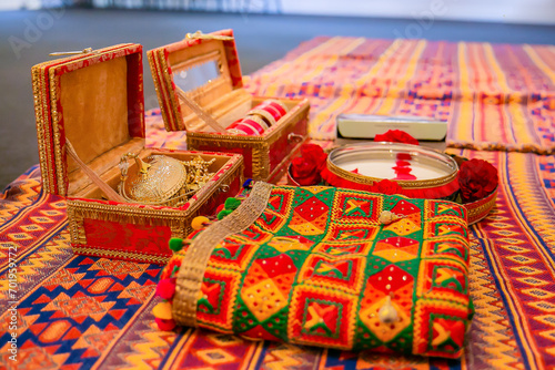 Indian Punjabi choora chura ceremony items