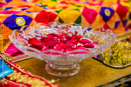 Indian Punjabi choora chura ceremony items photo