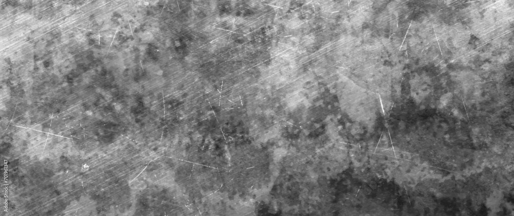 Grey metal old surface with scratches. Grunge vector texture background. Abstract vector illustration for cards, flyer, poster or cover design. Old textured template for design.