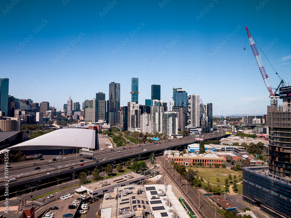Obraz premium Melbourne panorama, cityscape during the day, urban skyline. Australia