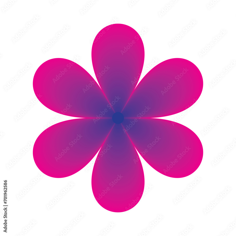 Pink flower creative design isolated icon on white background. Vector illustration. Pink flower creative design isolated icon on white background. Vector illustration.