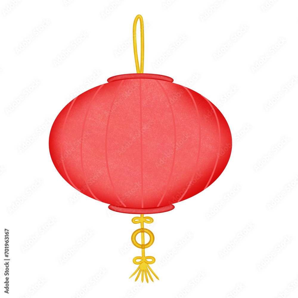Obraz premium Rote chinesische Laterne , Chinesische Neu Jahr, Wasserfarbe,illustration 