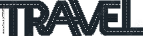 word travel in shape road